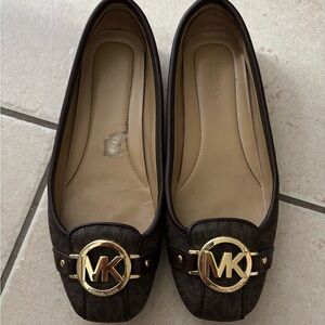 Michael Kors Brown Loafers with Iconic MK Logo